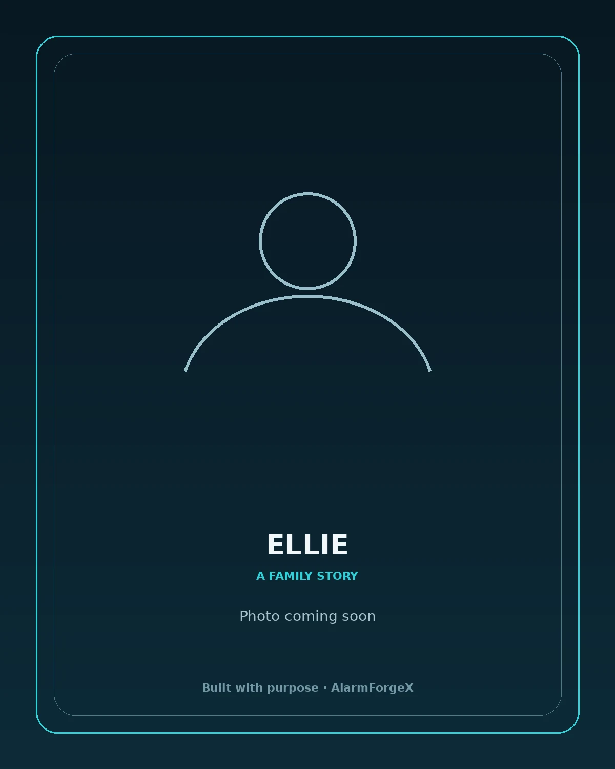 Ellie, whose future is part of the long-term purpose behind AlarmForgeX.